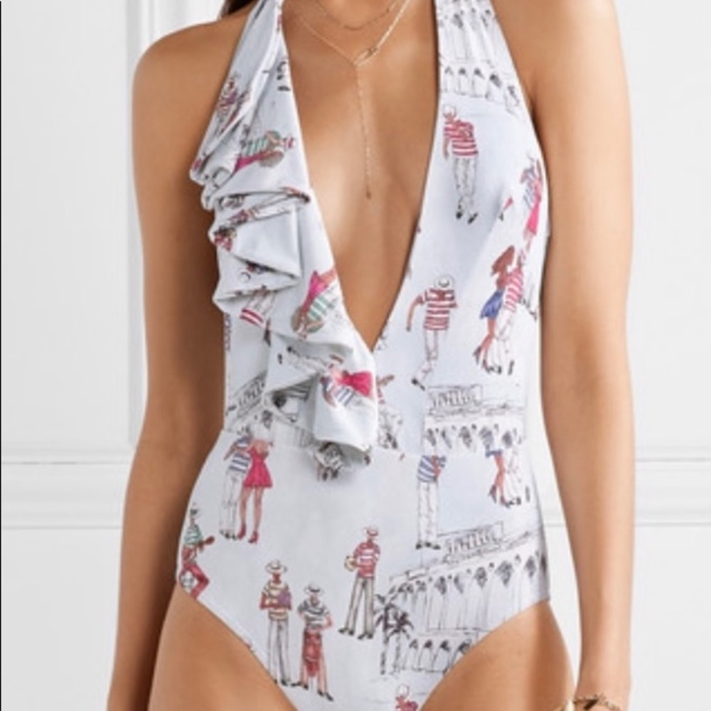 Anthropologie PatBO one piece swimsuit, size L - Picture 3 of 8
